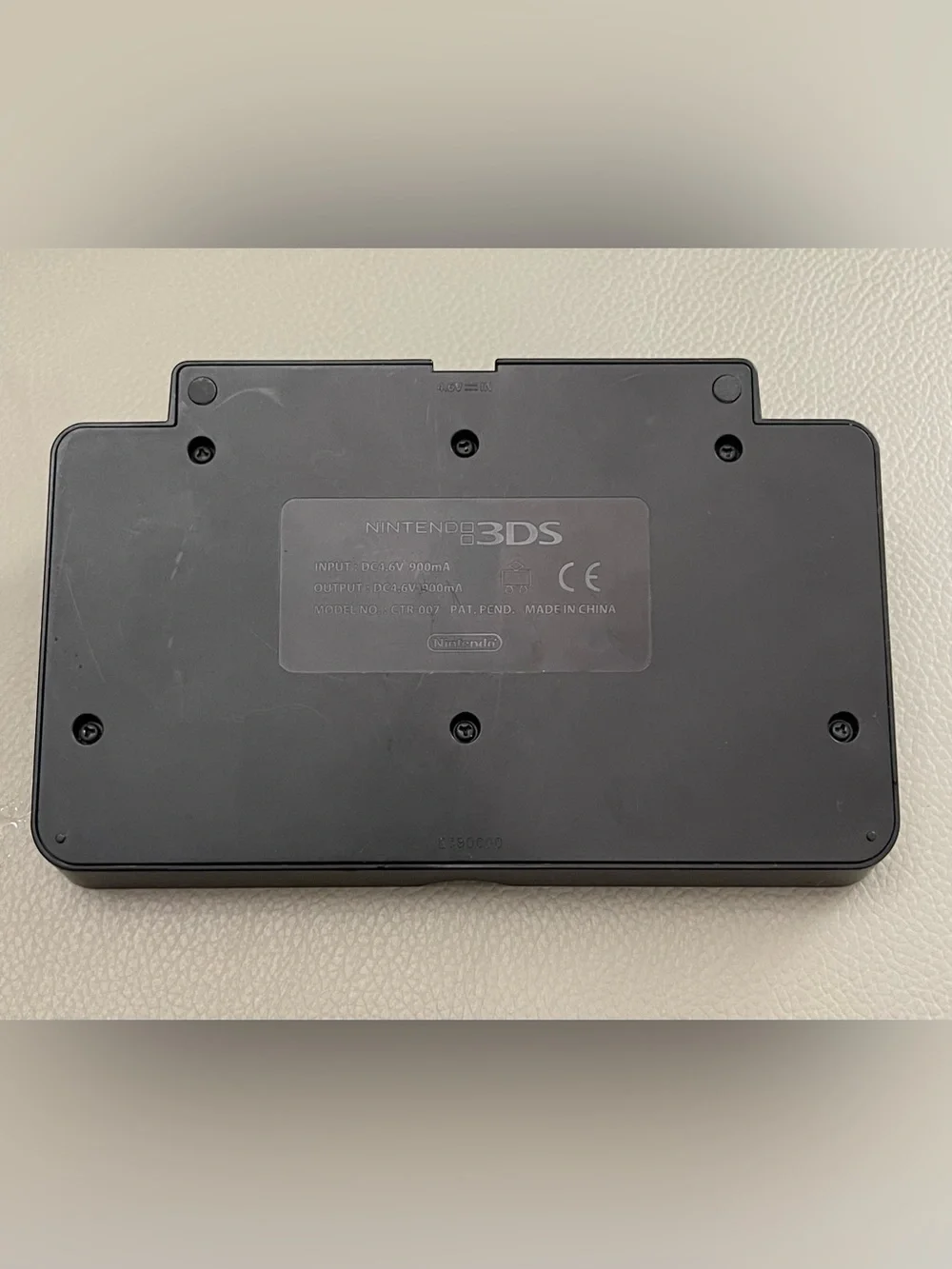Nintendo 3DS Black Charging Cradle, Model CTR-007.